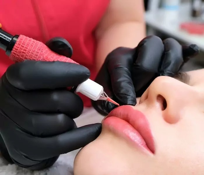 Semi-Permanent Lip Tattoo